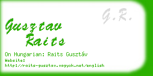 gusztav raits business card
