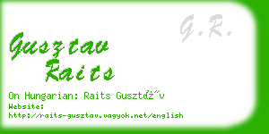 gusztav raits business card